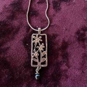 Calvin Klein Silver Flower Necklace